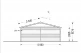 Drevená garáž 6m x 9m 54 m² (44 mm)