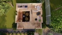 Drevený záhradný domček Padova A 6m x 4,5m (44 mm)