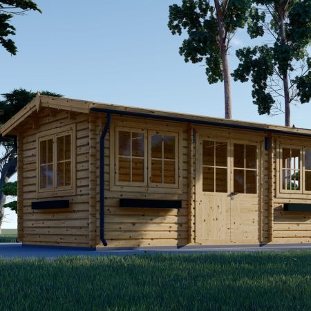 Drevený záhradný domček DUB 6m x 3m , 18 m² (44 mm)