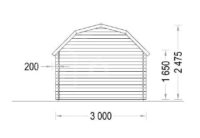 Drevený záhradný domček ORLANDO (34 mm), 3x3 m, 9 m²